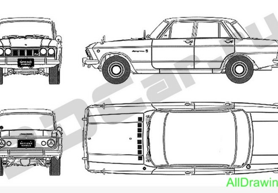 Nissan Skyline 2000 GTB (Ниссан Скайлайн 2000 ГТБ) - чертежи (рисунки) автомобиля